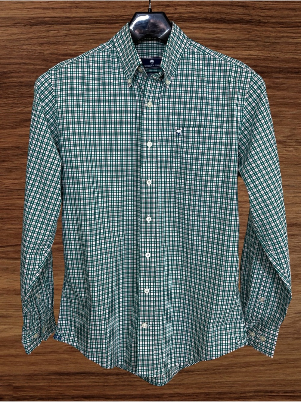 Southern Shirt Cotton Club Shirt Men’s Green Plaid Button Down. Small.